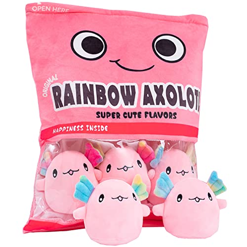 Cute Pink Axolotl Kawaii Plush Toy Set