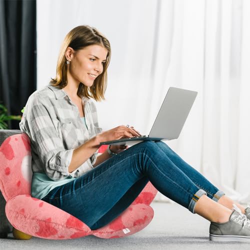 Kawaii Cat Paw Strawberry Cow Plush Cushion