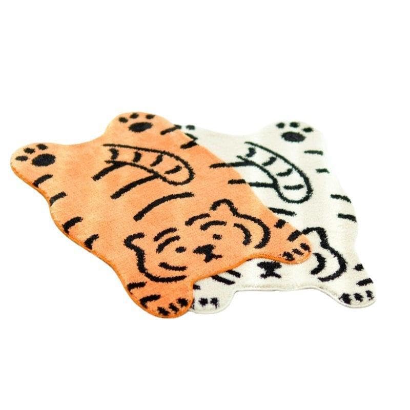 Kawaii Tiger Plush Bath Mat - Soft & Cute