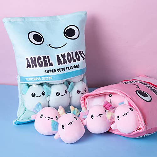 Cute Pink Axolotl Kawaii Plush Toy Set