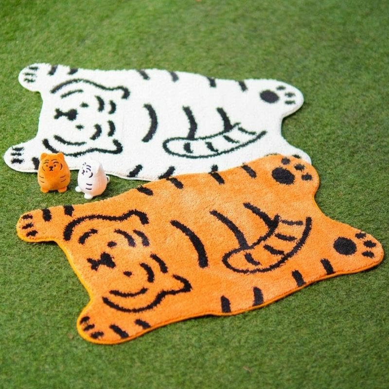 Kawaii Tiger Plush Bath Mat - Soft & Cute
