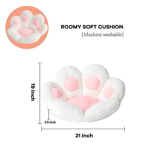Kawaii Cat Paw Plush Cushion - Comfy Floor Seat
