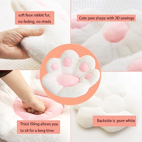 Kawaii Cat Paw Plush Cushion - Comfy Floor Seat