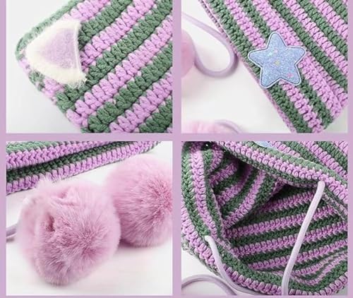 Cute Beanie Cat Ear Devil Crochet Hat