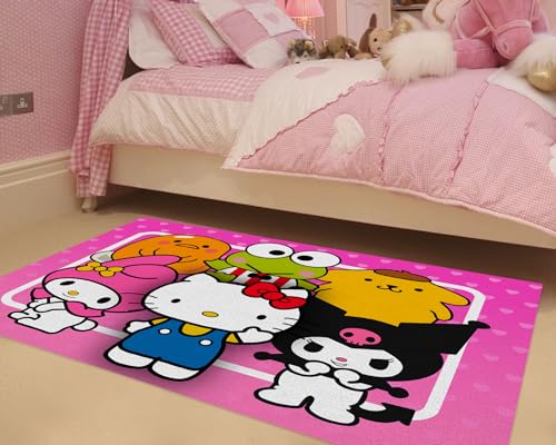 Kawaii Cat Plush Area Rug - Cute Aesthetic Mat