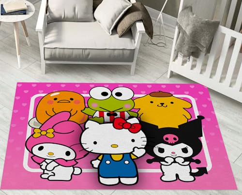 Kawaii Cat Plush Area Rug - Cute Aesthetic Mat