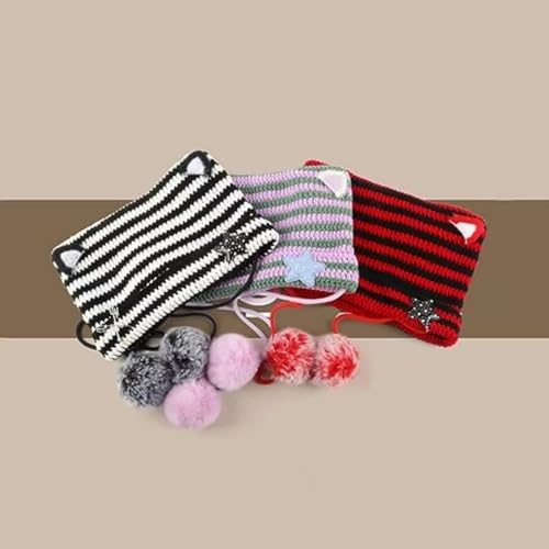 Cute Beanie Cat Ear Devil Crochet Hat