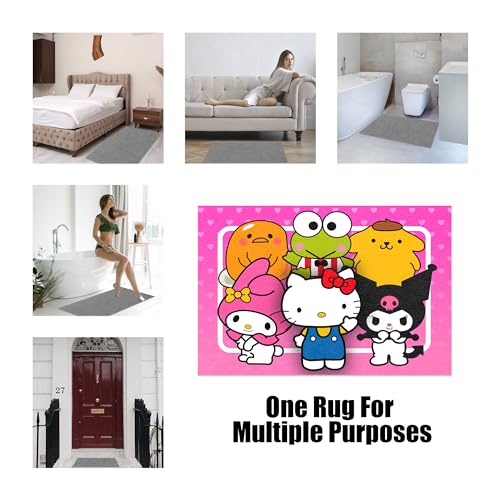 Kawaii Cat Plush Area Rug - Cute Aesthetic Mat