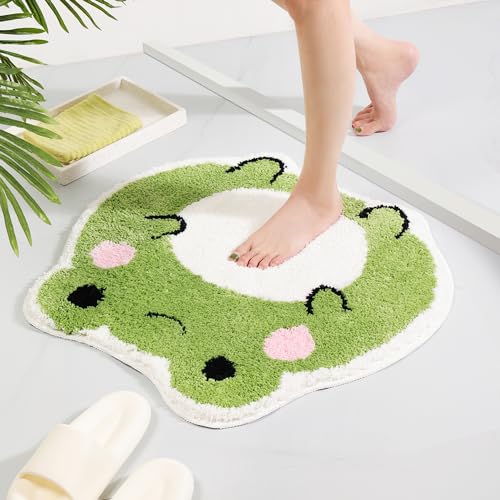 Kawaii Frog Plush Bath Mat - Cute & Non-Slip