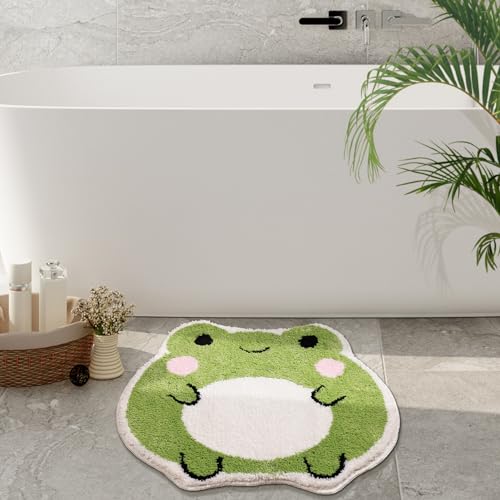 Kawaii Frog Plush Bath Mat - Cute & Non-Slip