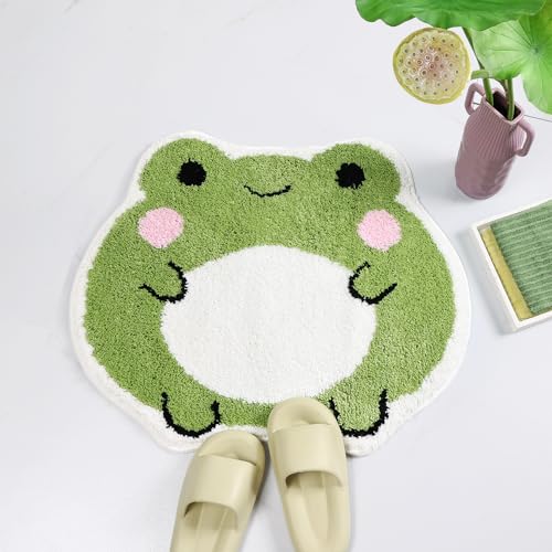 Kawaii Frog Plush Bath Mat - Cute & Non-Slip