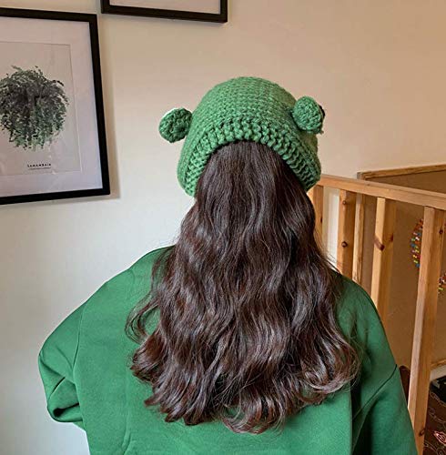 Cute Crochet Frog Earflap Beanie Hat for Girls