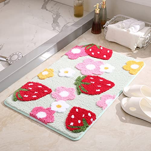 Kawaii Strawberry Bath Mat - Soft & Cozy Rug