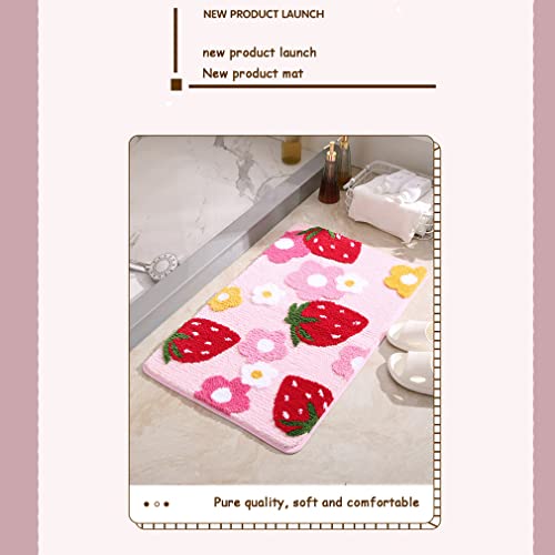 Kawaii Strawberry Bath Mat - Soft & Cozy Rug