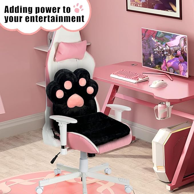 Kawaii Cat Paw Plush Cushion - Soft and Cozy