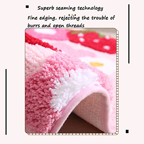 Kawaii Strawberry Bath Mat - Soft & Cozy Rug