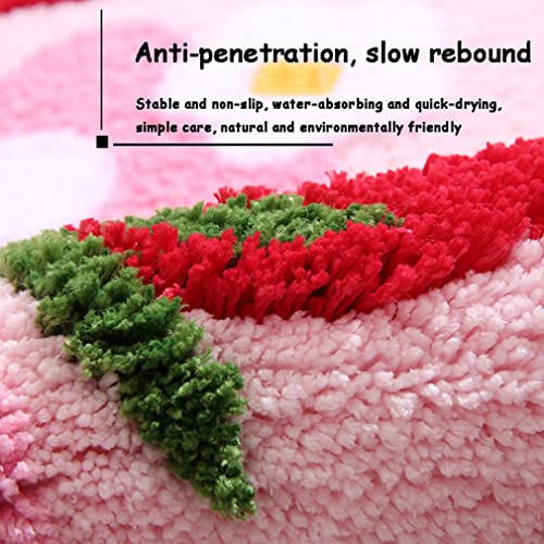 Kawaii Strawberry Bath Mat - Soft & Cozy Rug