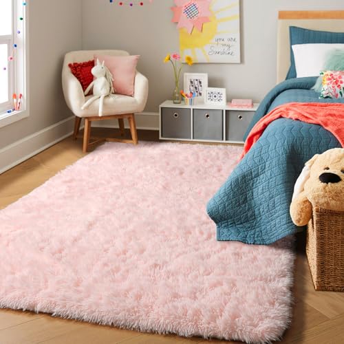 Cute Pink Kawaii Plush Area Rug 4x6 Ft