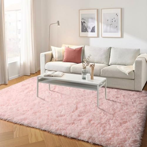 Cute Pink Kawaii Plush Area Rug 4x6 Ft