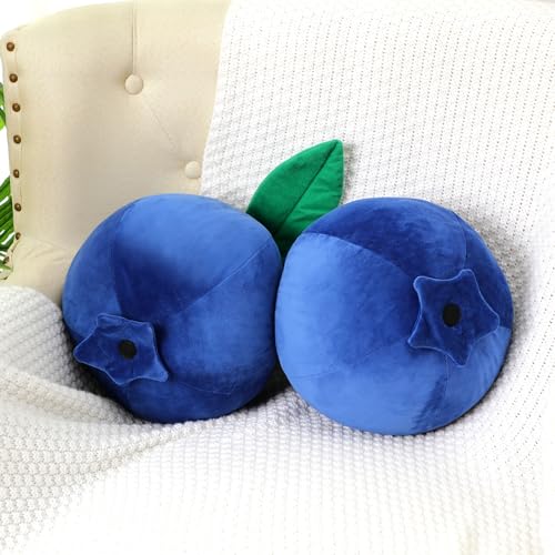 Kawaii Blueberry Plush Pillow Toy for Kids
