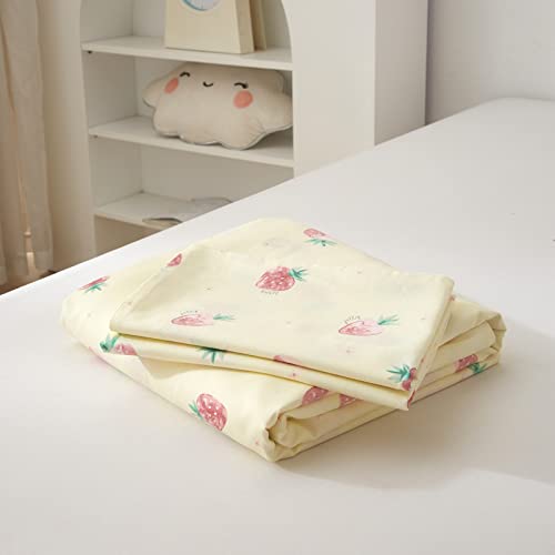 Kawaii Strawberry Duvet Cover Set for Kids