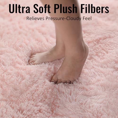 Cute Pink Kawaii Plush Area Rug 4x6 Ft