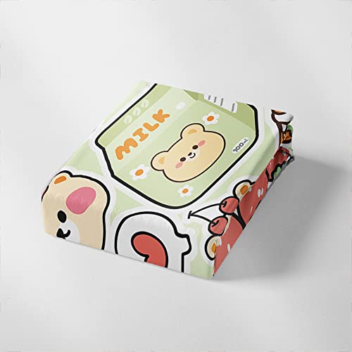 Kawaii Strawberry Bear Bedding Set for Kids