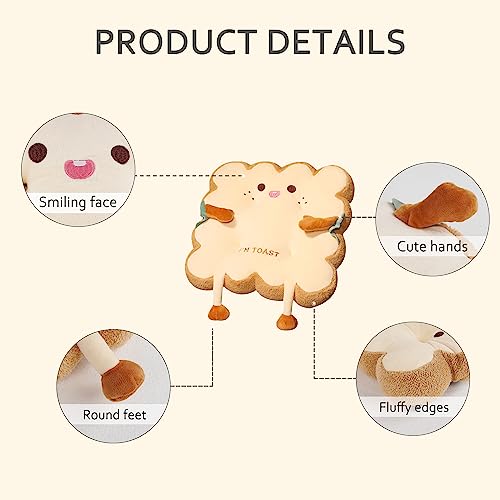 Kawaii Toast Chair Cushions - Set of 2