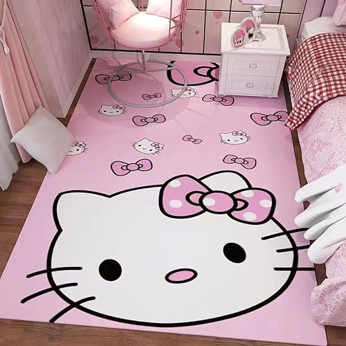 Kawaii Cartoon Kitten Plush Runner Rug 2' x 5