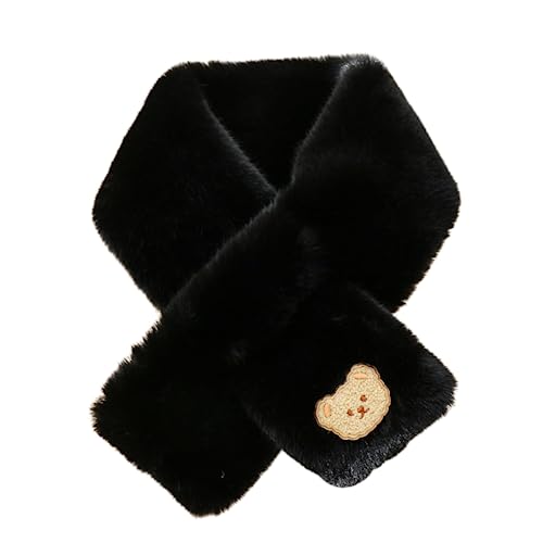 Kawaii Bear Plush Scarf for Winter Fun