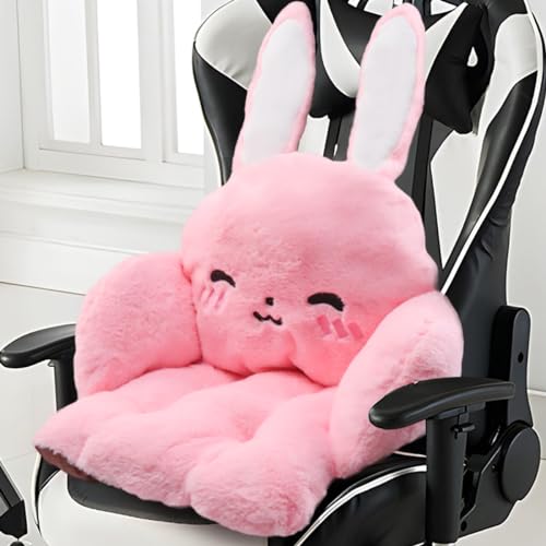 Kawaii Rabbit Plush Chair Cushion for Gamers