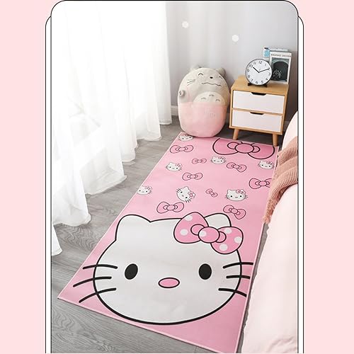 Kawaii Cartoon Kitten Plush Runner Rug 2' x 5