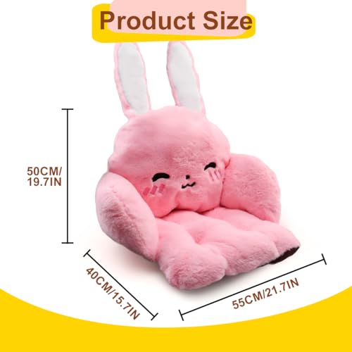 Kawaii Rabbit Plush Chair Cushion for Gamers