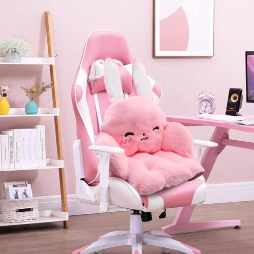 Kawaii Rabbit Plush Chair Cushion for Gamers