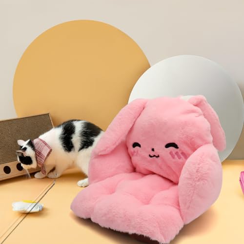 Kawaii Rabbit Plush Chair Cushion for Gamers