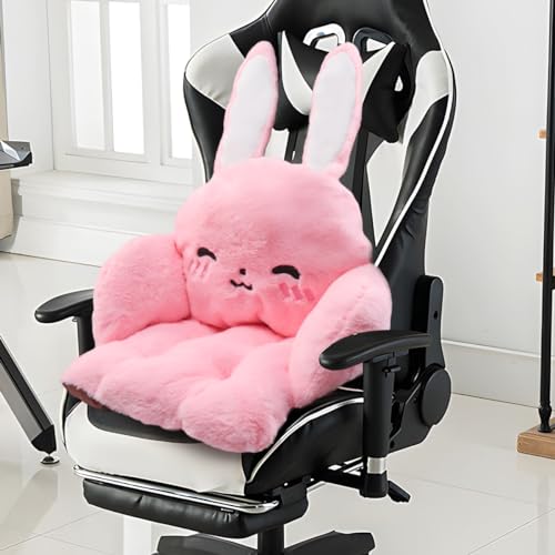 Kawaii Rabbit Plush Chair Cushion for Gamers
