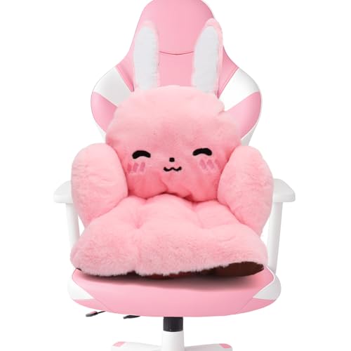 Kawaii Rabbit Plush Chair Cushion for Gamers