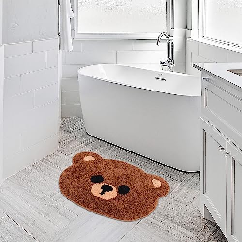 Kawaii Bear Plush Bath Mat for Kids