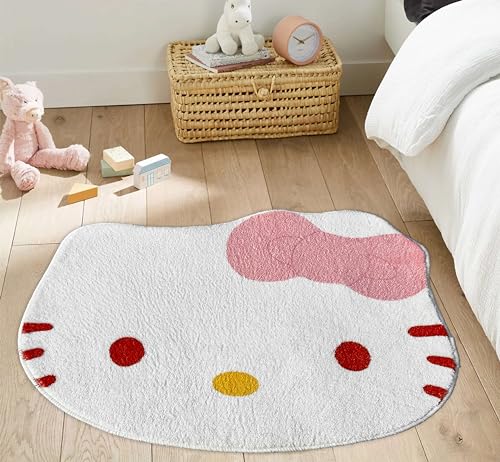 Cute Kawaii Cat Face Plush Rug 20"x24