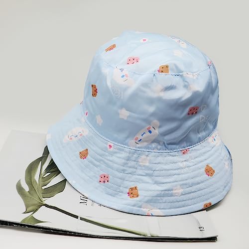 Reversible Kawaii Dog Bucket Hat for Summer Fun