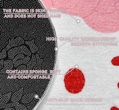 Cute Kawaii Cat Face Plush Rug 20"x24