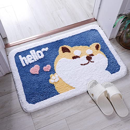 Kawaii Cartoon Dog Plush Bathroom Rug Mat