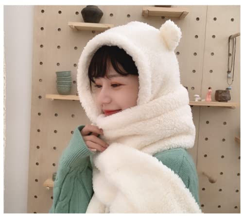 Kawaii Bear Ear Beanie and Scarf Set