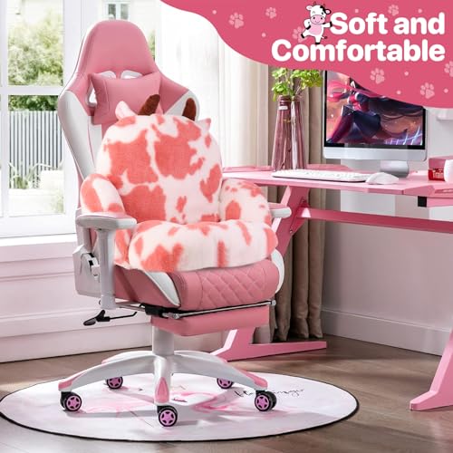 Kawaii Cow Chair Cushion for Gamers and Girls