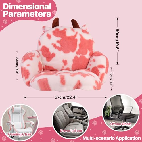 Kawaii Cow Chair Cushion for Gamers and Girls