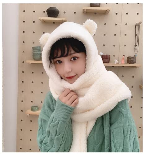 Kawaii Bear Ear Beanie and Scarf Set