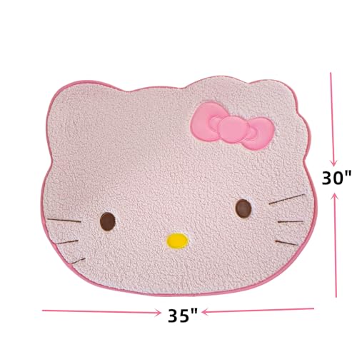 Kawaii Cartoon Kitten Plush Area Rug