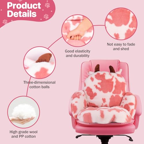 Kawaii Cow Chair Cushion for Gamers and Girls