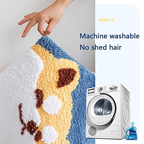 Kawaii Cartoon Dog Plush Bathroom Rug Mat