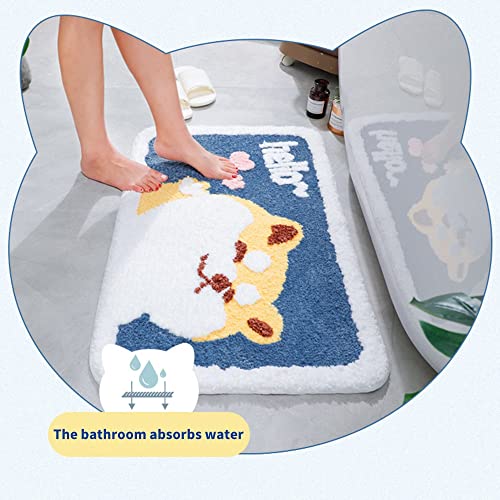 Kawaii Cartoon Dog Plush Bathroom Rug Mat